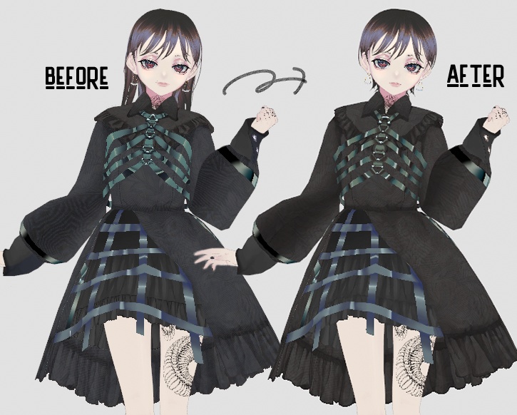 【VRoid】ハーネスワンピース【4collar】