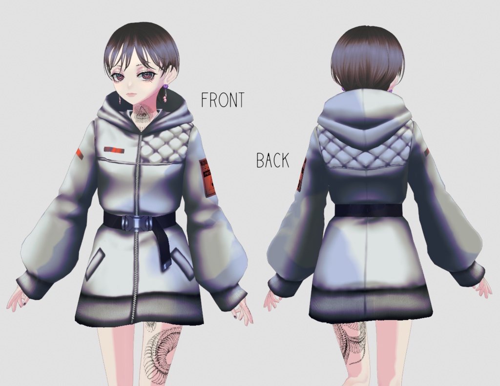 【VRoid】キルトパーカー【6collar】