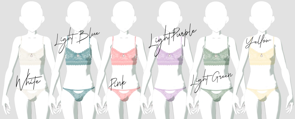 【無料版あり】レースランジェリー【VRoid 12collar】