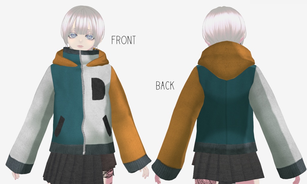 【VRoid】ふわもこジャケット【5collar】