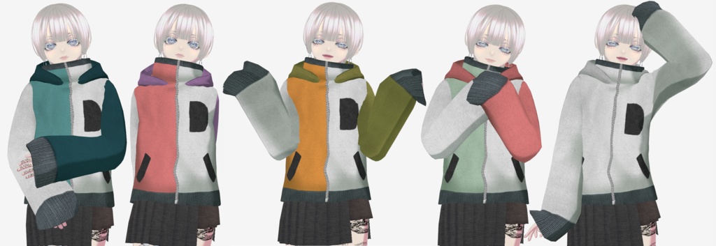 【VRoid】ふわもこジャケット【5collar】