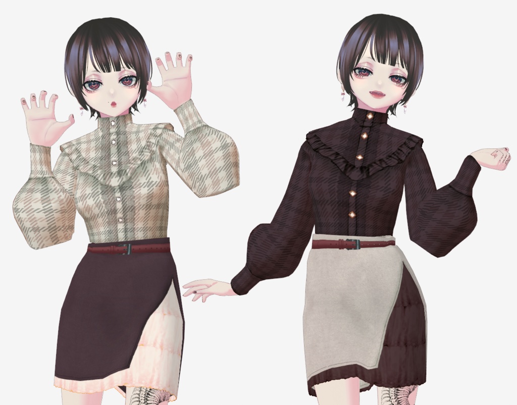 【VRoid】バレンタインフリル【5collar+specialcolor】