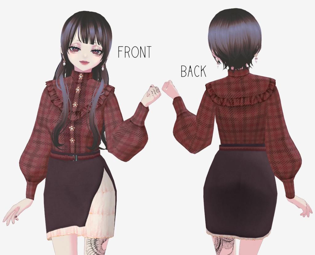 【VRoid】バレンタインフリル【5collar+specialcolor】