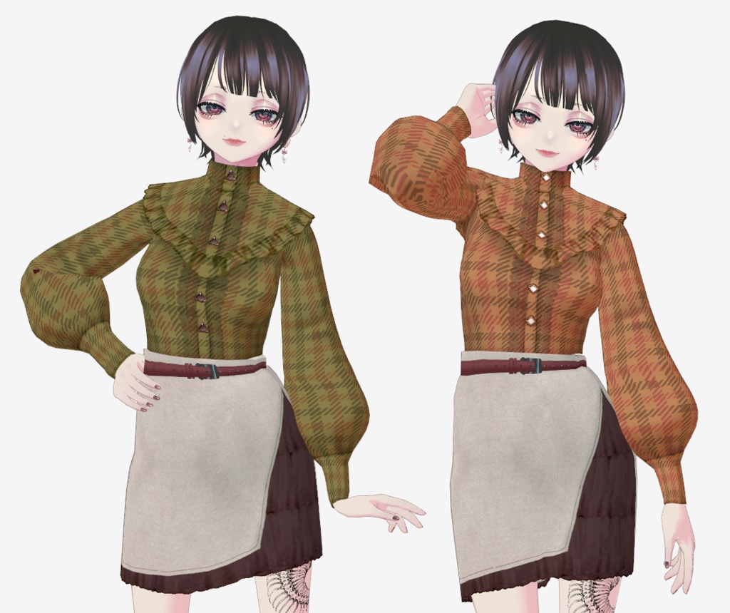 【VRoid】バレンタインフリル【5collar+specialcolor】