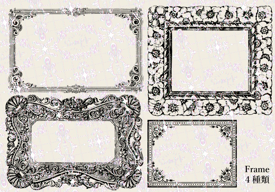 【鷸印素材集】シンプル額縁