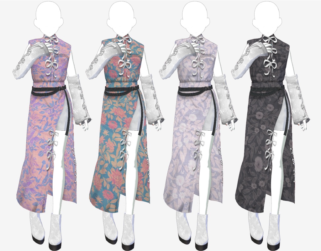 【VRoid】ネオチャイナワンピース【5collar】