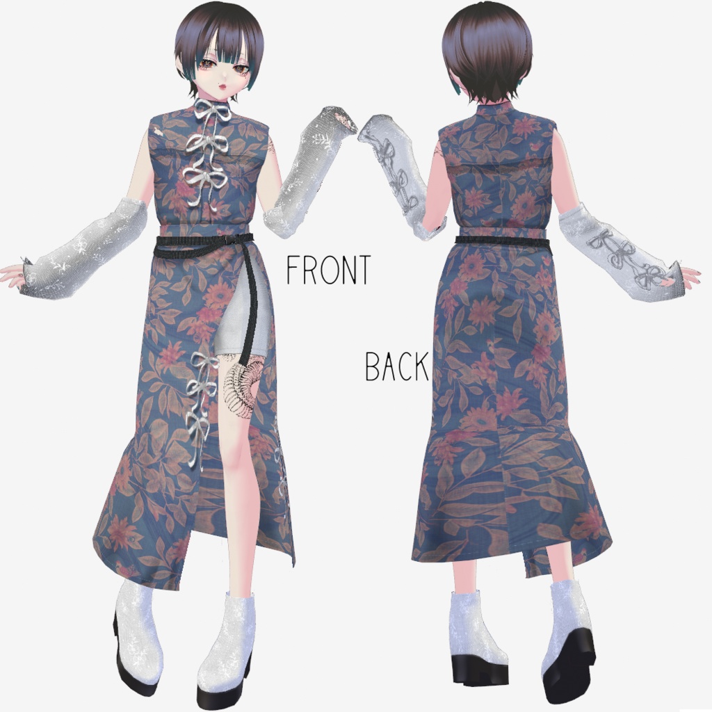 【VRoid】ネオチャイナワンピース【5collar】