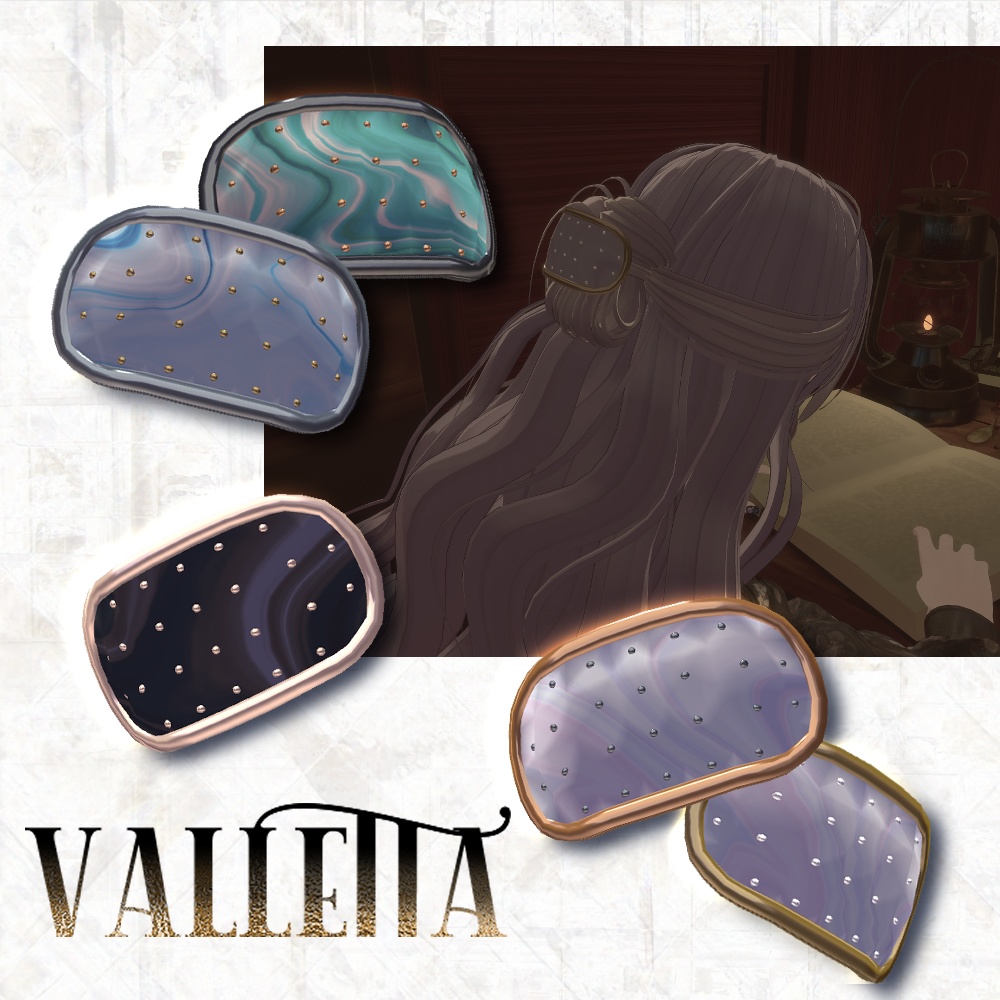 【VRC想定アクセサリー】hairclip-ヘアクリップ-