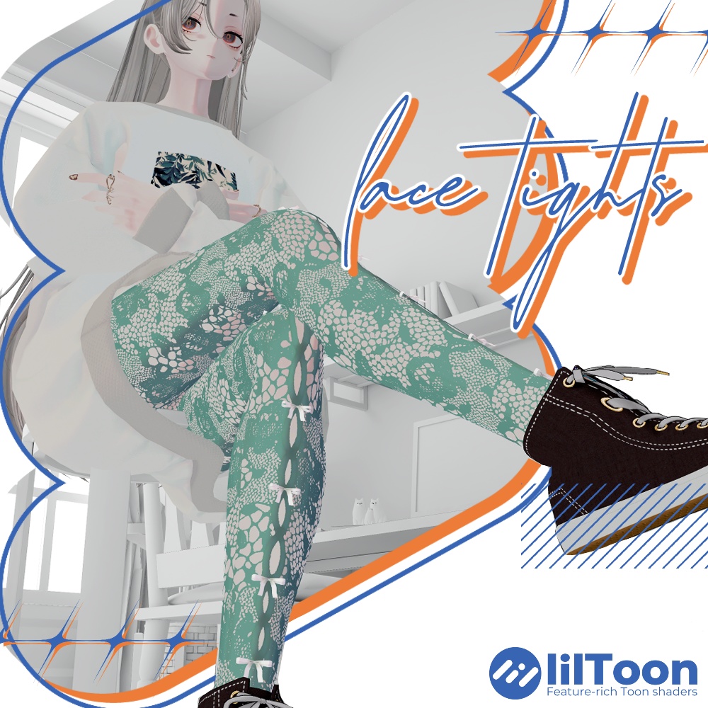 【VRC想定衣装】lacetights-レースタイツ-【Grus】