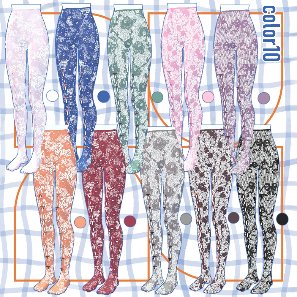 【VRC想定衣装】lacetights-レースタイツ-【Grus】【Lapwing】