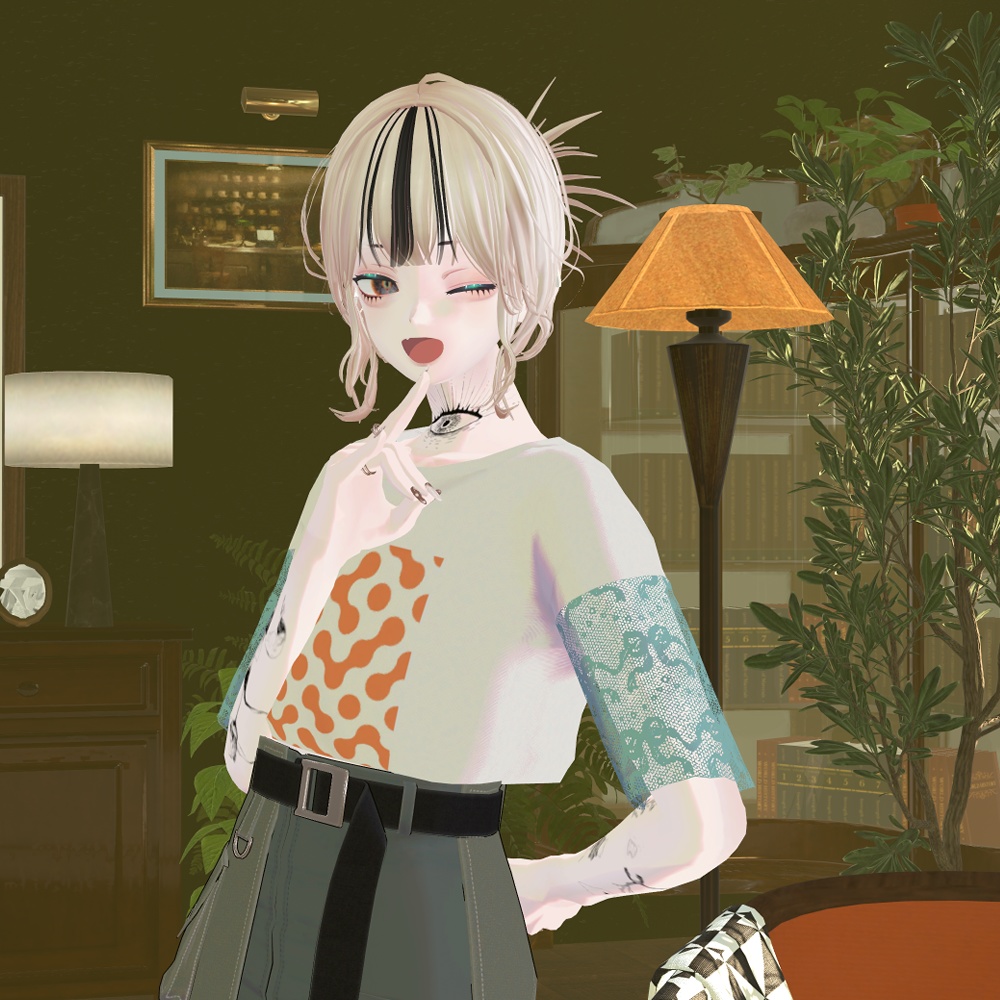 【無料版あり】【VRC想定衣装】 laceTshirt【Grus/Lapwing】