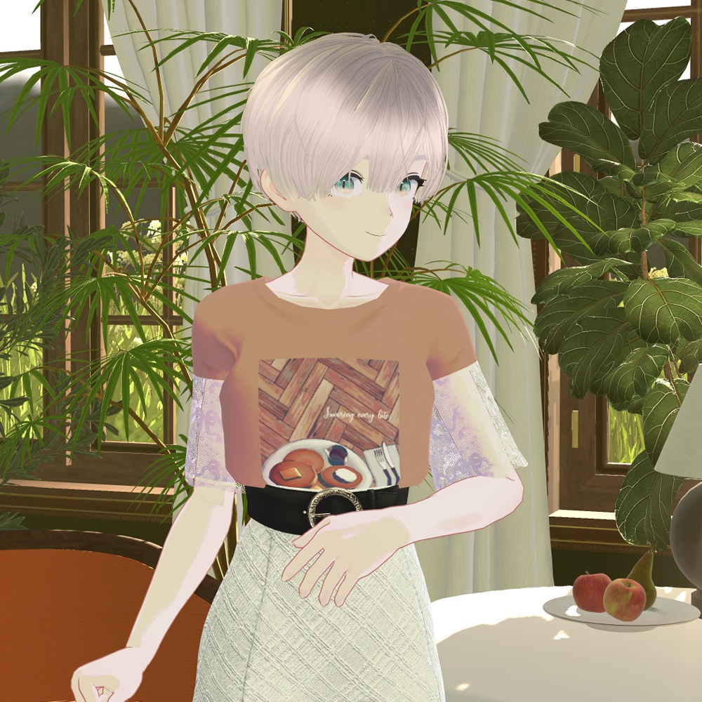 【無料版あり】【VRC想定衣装】 laceTshirt【Grus/Lapwing】