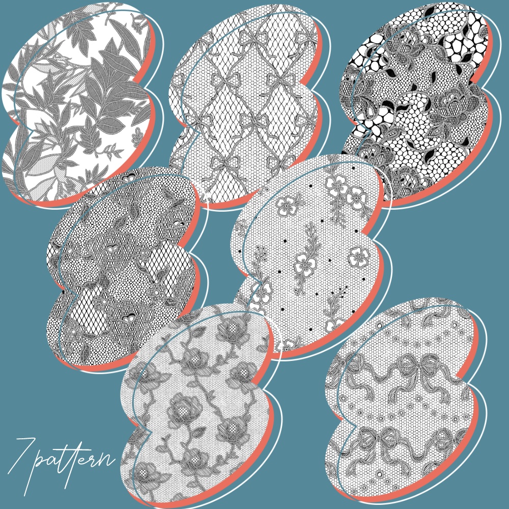 【VRC想定セミ対応衣装】lace wrap skirt-レースラップスカート-