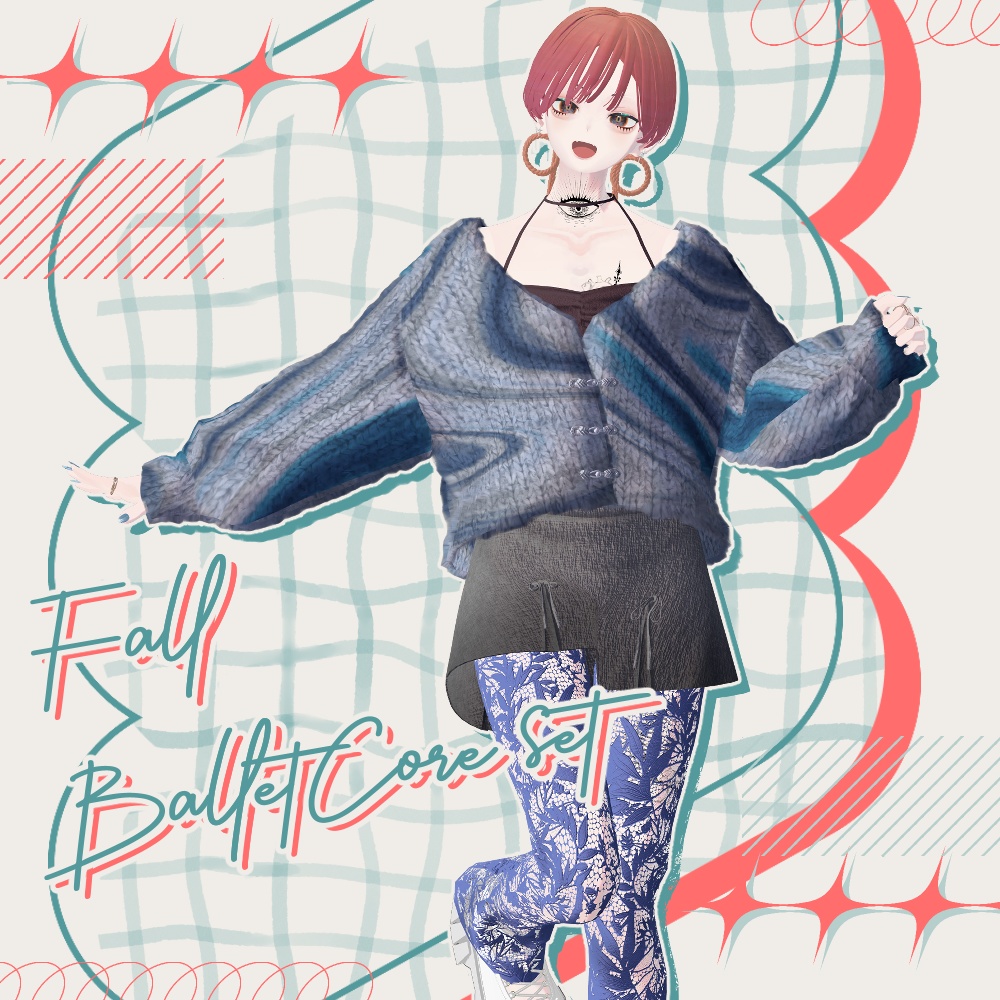 【VRC想定衣装】Fall BalletCore set【Grus】【Lapwing】