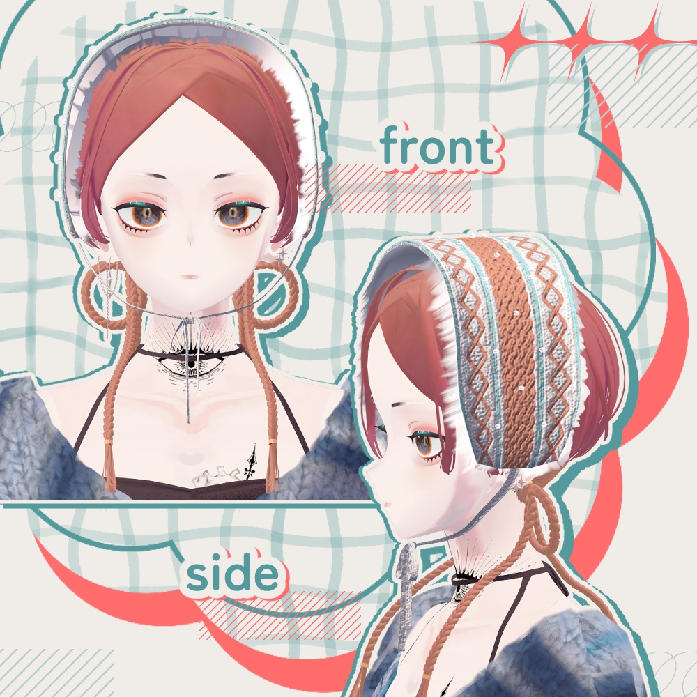 【VRC想定アクセサリー】 Earmuff headband-イヤーマフカチューシャ-