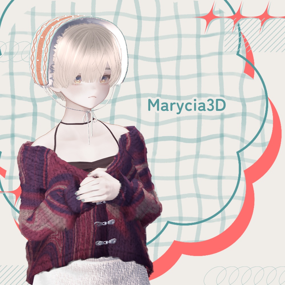 【VRC想定アクセサリー】 Earmuff headband-イヤーマフカチューシャ-