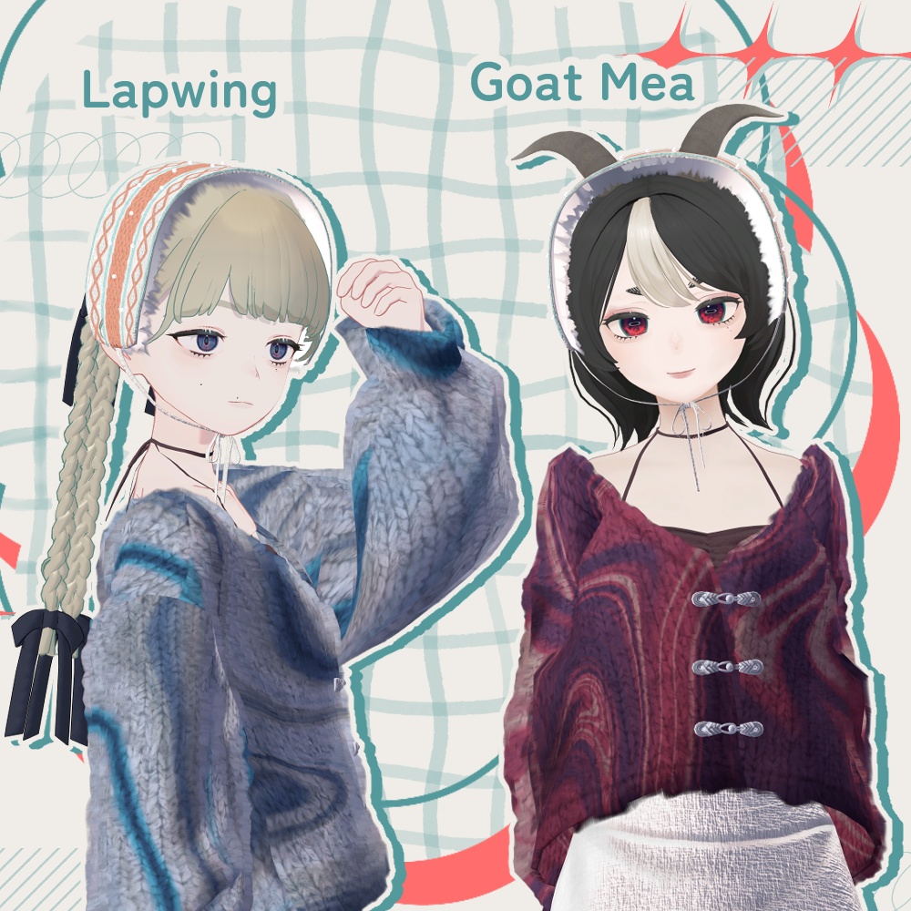 【VRC想定アクセサリー】 Earmuff headband-イヤーマフカチューシャ-