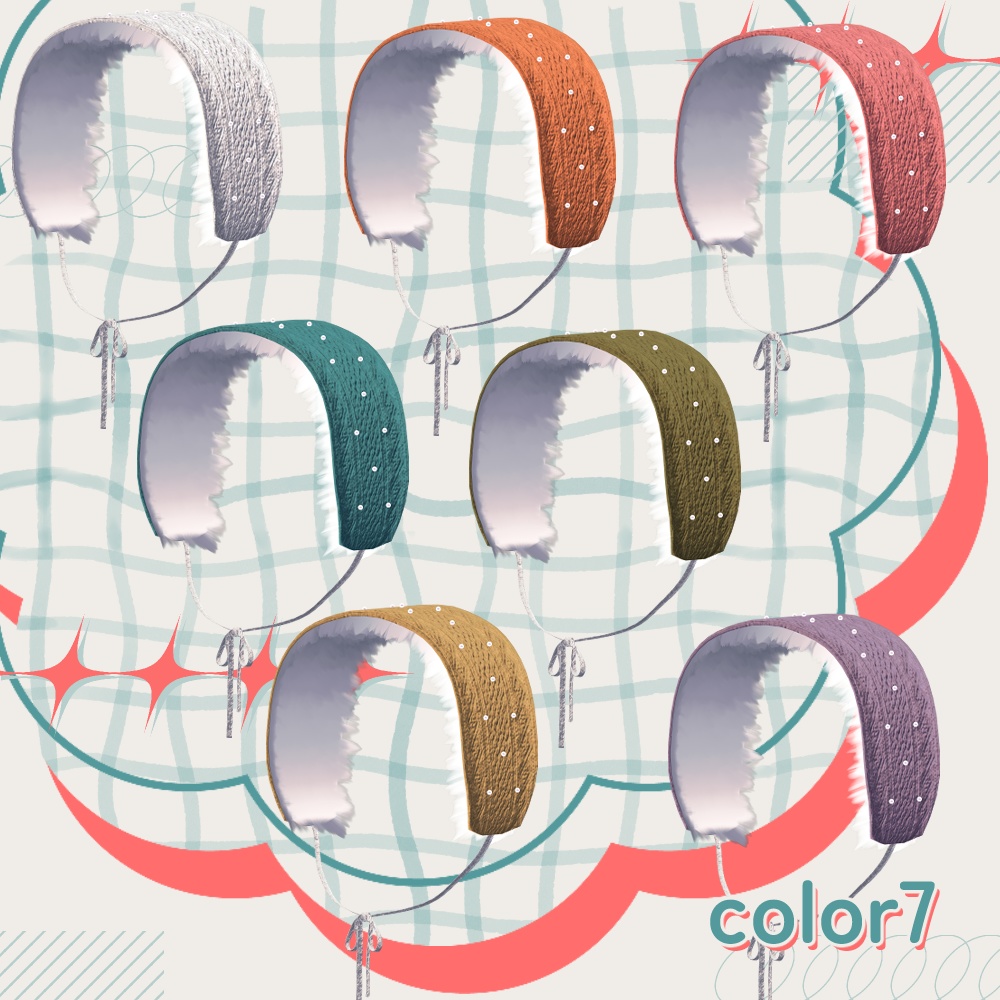 【VRC想定アクセサリー】 Earmuff headband-イヤーマフカチューシャ-