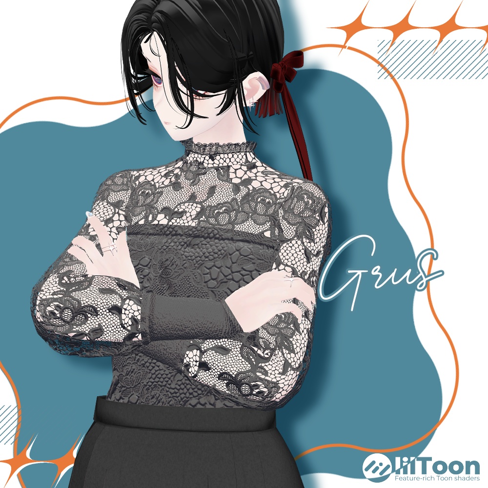 【VRC想定衣装】lace blouse-レースブラウス-【Lapwing】【Grus】