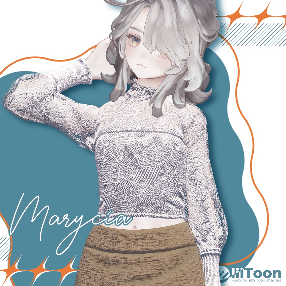 【VRC想定衣装】lace blouse-レースブラウス-【Lapwing】【Grus】【Marycia】【山羊のメア】