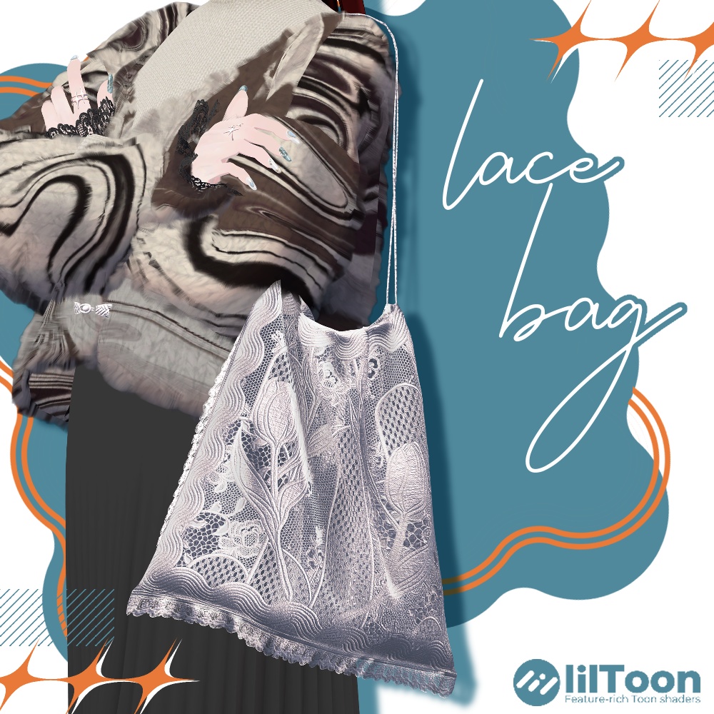 【VRC想定小物】lace bag-レースバッグ-