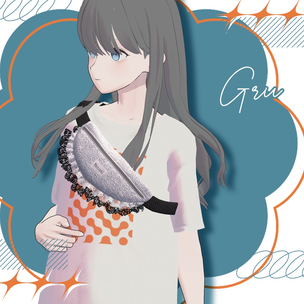 【VRC想定アクセサリー】Oyster bag-牡蠣バッグ-