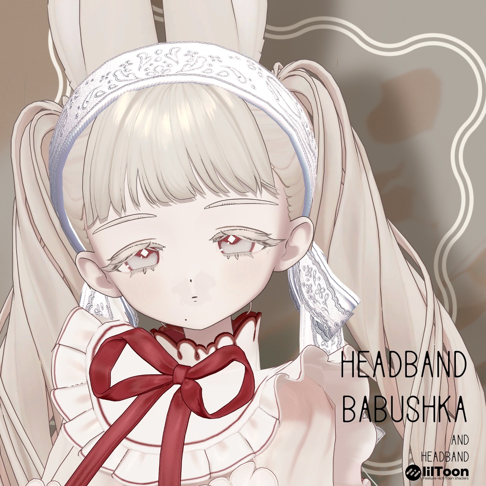 【VRC想定アクセサリー】headband babushka-ヘアバンドバブーシュカ-