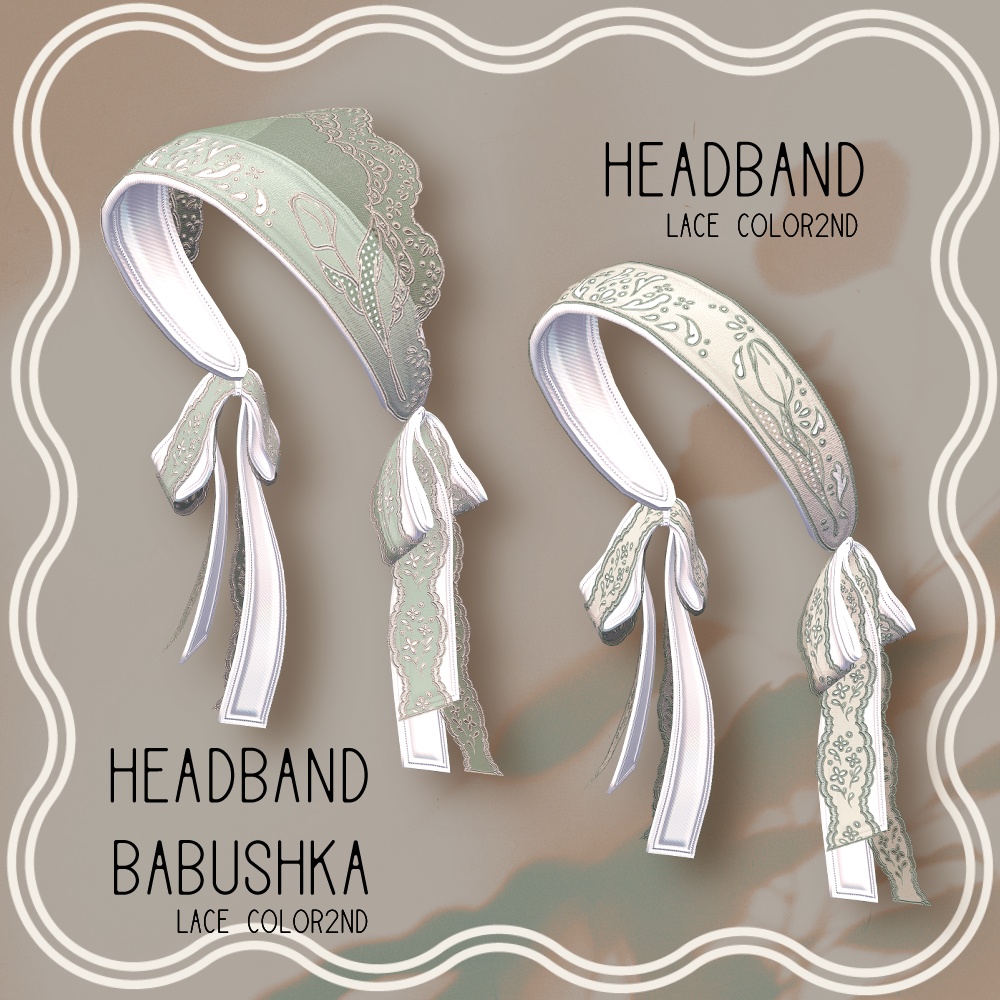 【VRC想定アクセサリー】headband babushka-ヘアバンドバブーシュカ-