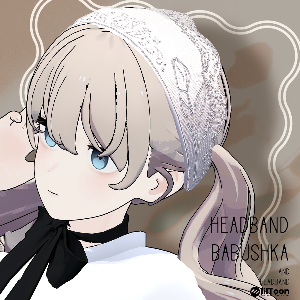 【VRC想定アクセサリー】headband babushka-ヘアバンドバブーシュカ-