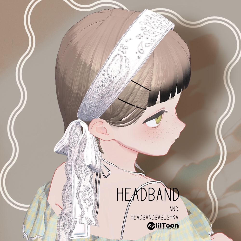 【VRC想定アクセサリー】headband babushka-ヘアバンドバブーシュカ-