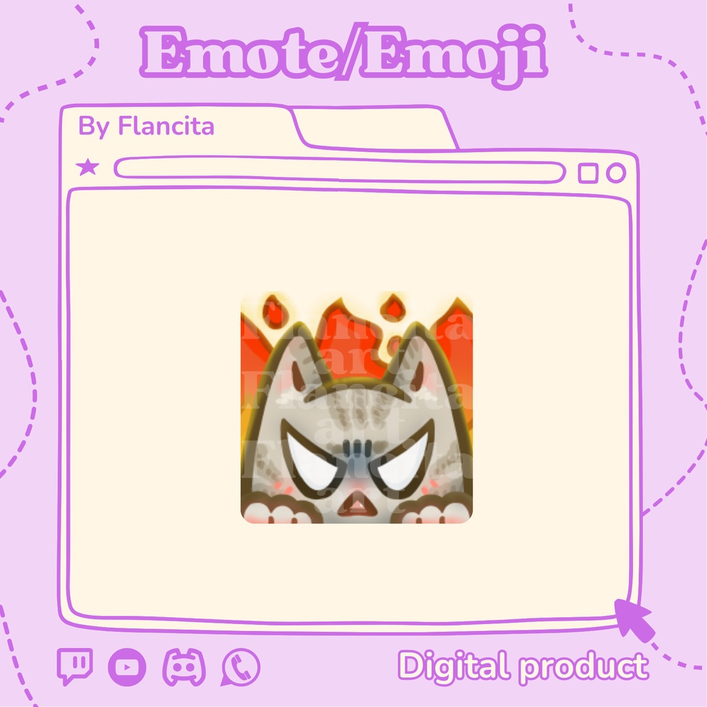 Angry cat emote ~by Flancita