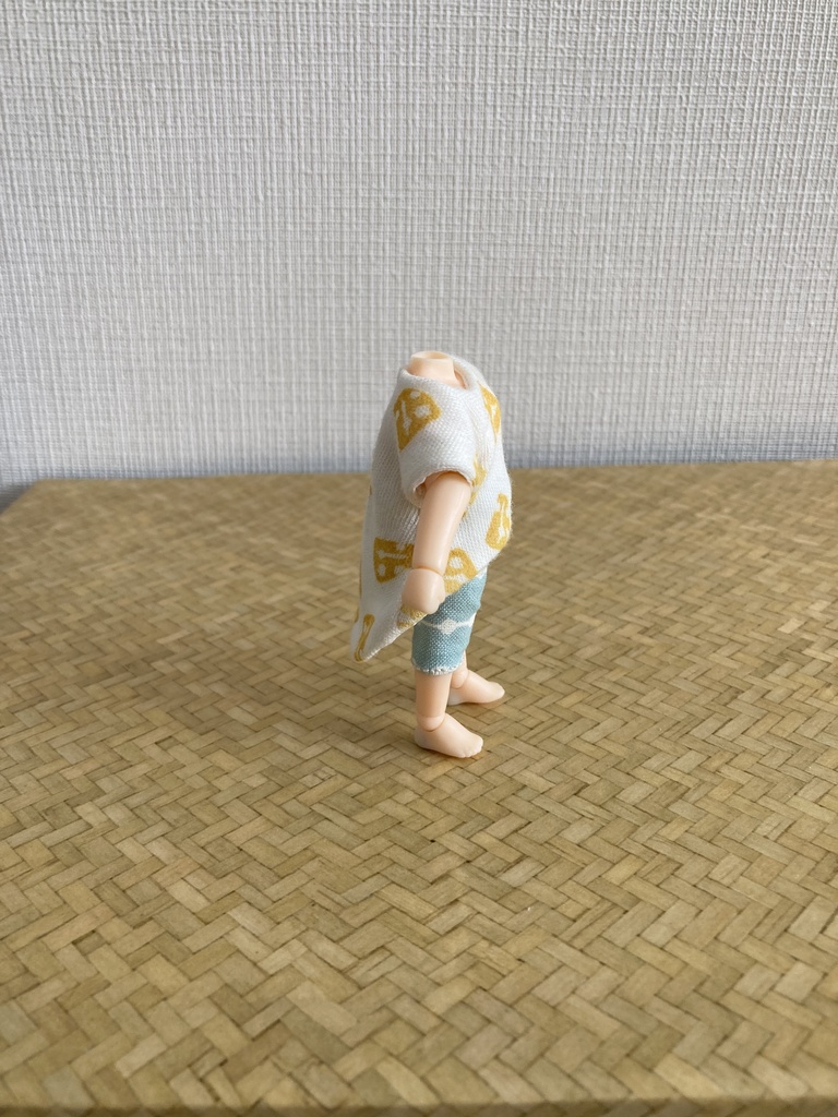 ロングテール半袖Tシャツ(チーズ柄)