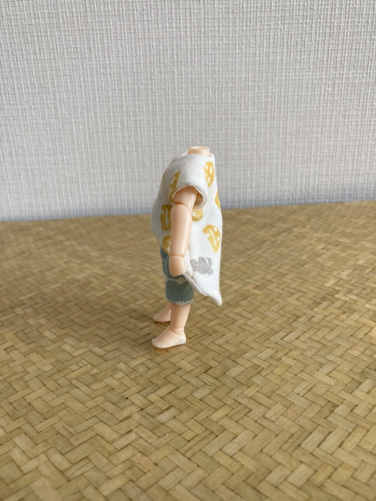 ロングテール半袖Tシャツ(チーズ柄)