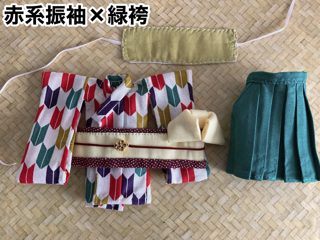 矢絣振袖・無地袴セット