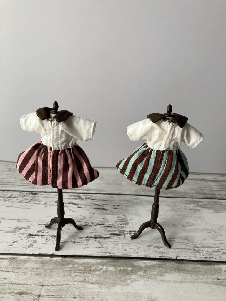 ショコラストライプワンピース(スカートタイプ)