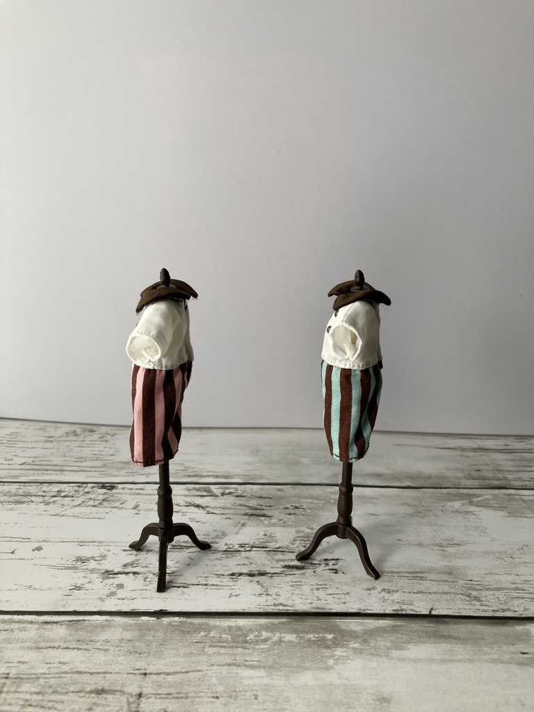 ショコラストライプワンピース(パンツタイプ)