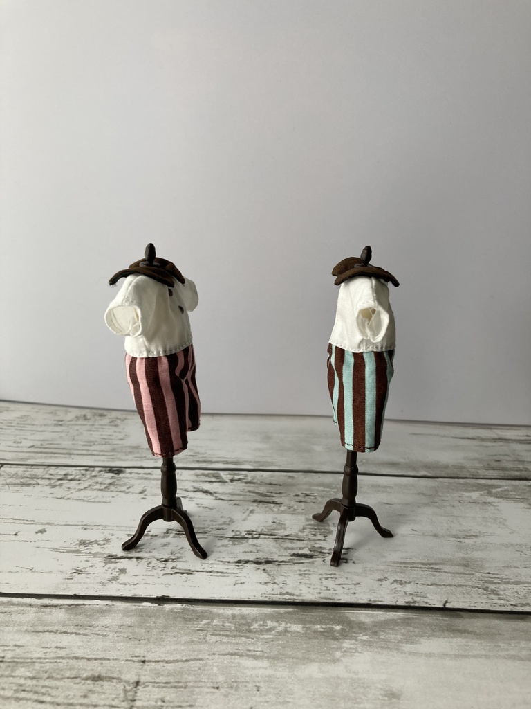 ショコラストライプワンピース(パンツタイプ)