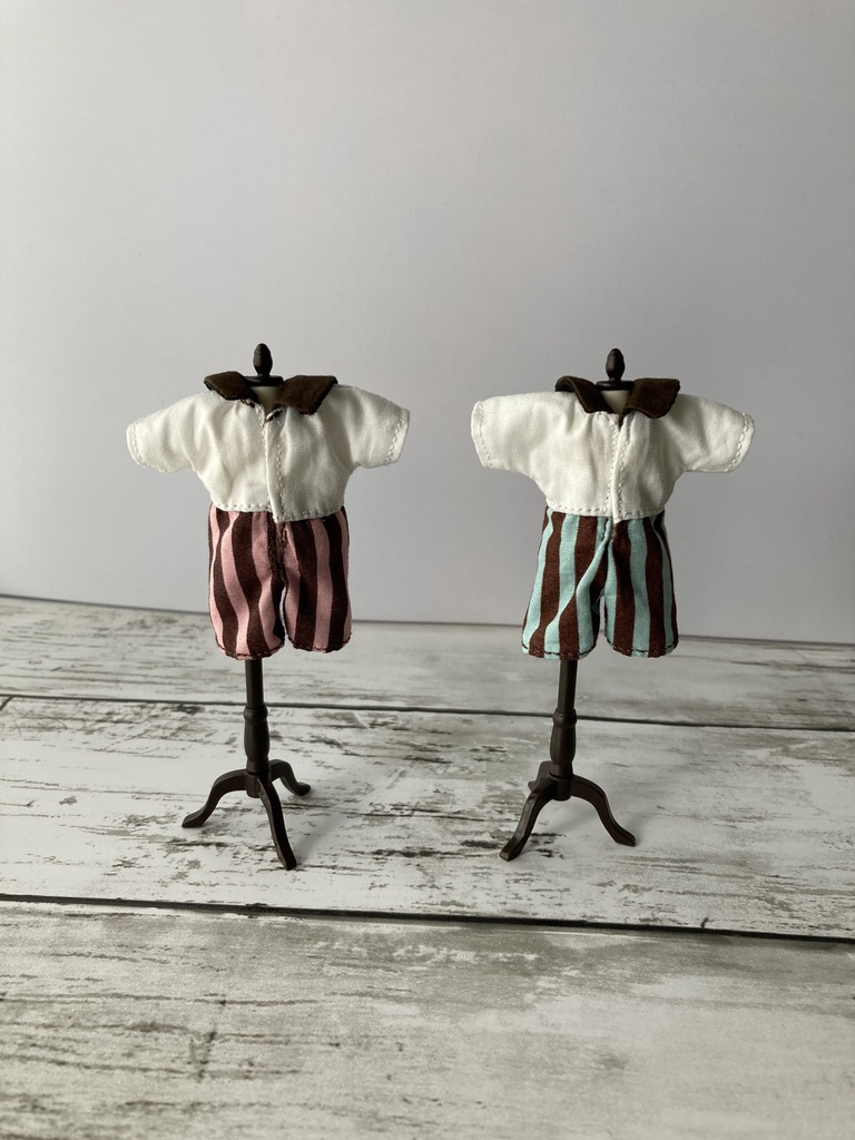 ショコラストライプワンピース(パンツタイプ)