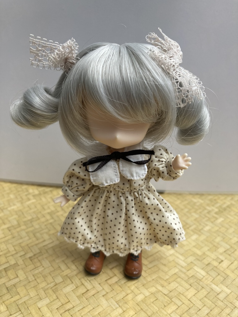 Aラインワンピース(付け襟セット)