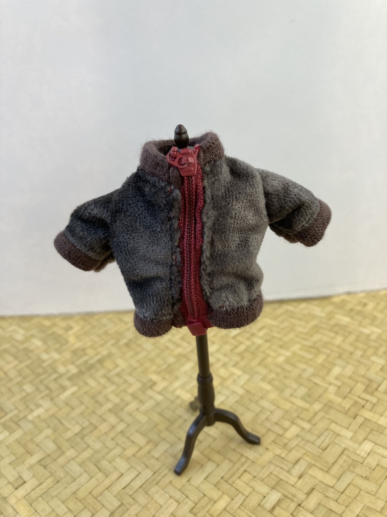 フェイクレザー柄ブルゾン