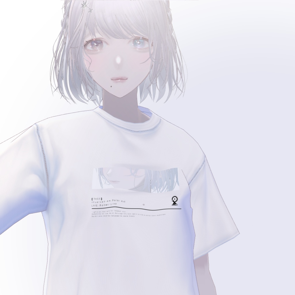 【PolarisNox】Tシャツ -White-