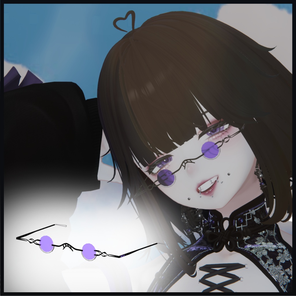 【6アバター対応】Vise Wise Grass【VRChat想定サングラス】