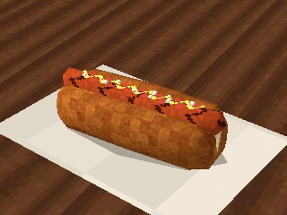 PS1風 ホットドッグ | VRChat向けローポリ小物
