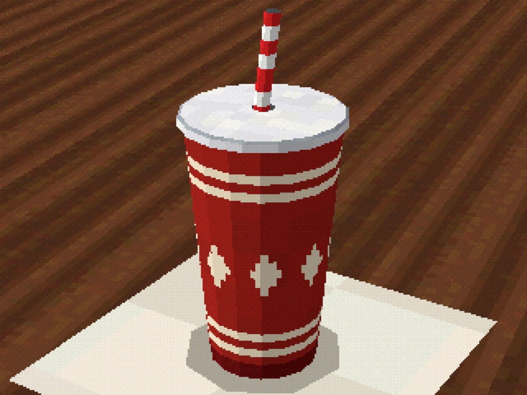 PS1風 ソーダカップ｜VRChat向けローポリ小物 / PS1 Soda cup prop