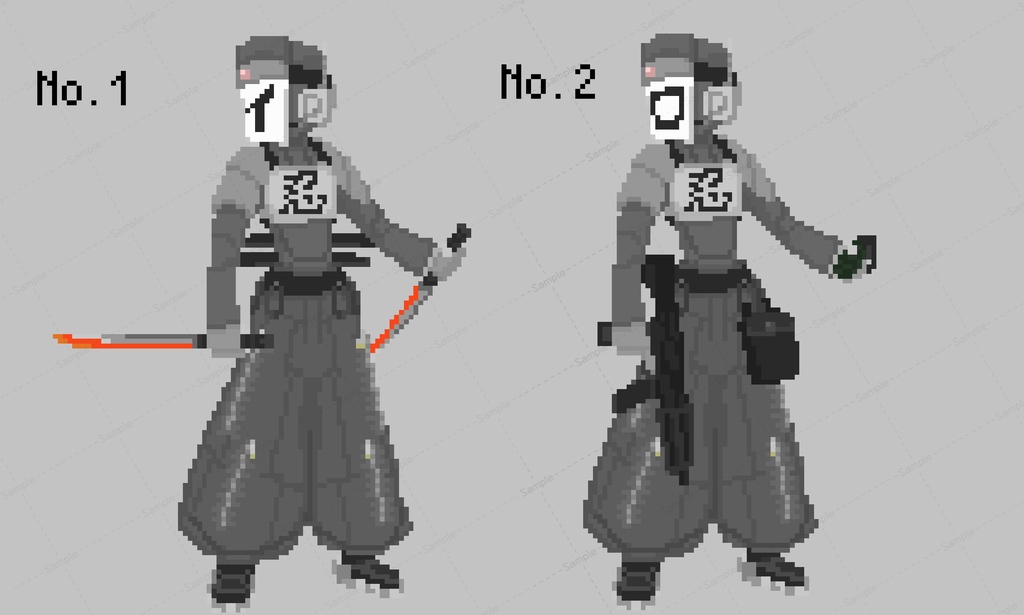 【TRPG立ち絵素材】No.01　モブ忍者