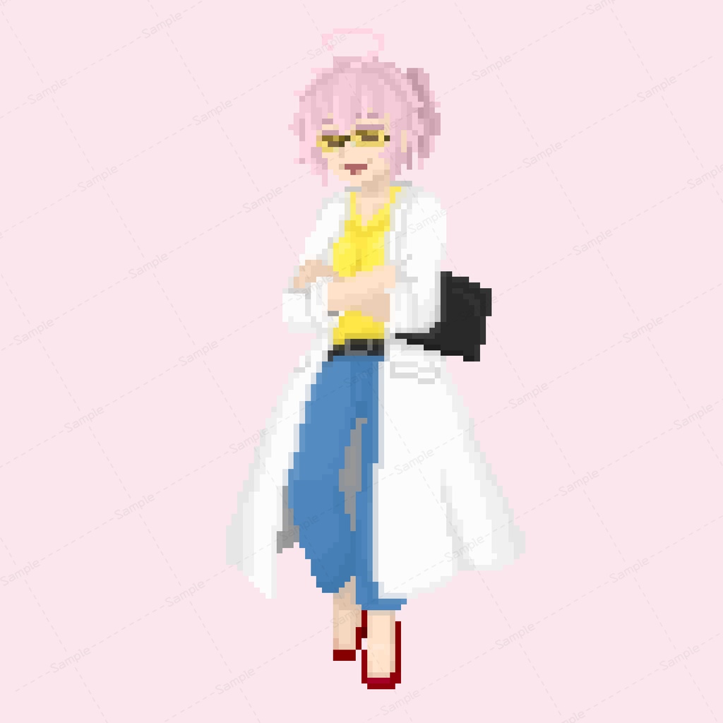 【シノビガミ】公式NPC　大槌理个立ち絵【ドット絵】