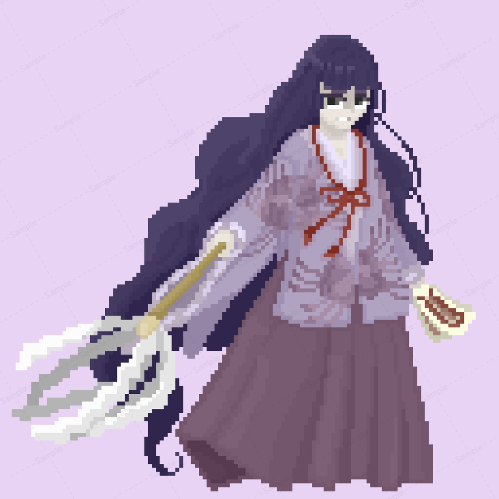 【シノビガミ】公式NPC　比良坂ハハキ立ち絵【ドット絵】