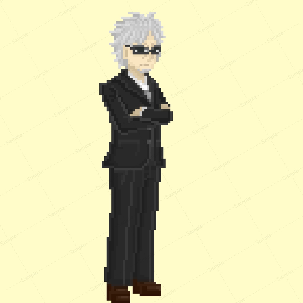 【シノビガミ】公式NPC　麻生雅人立ち絵【ドット絵】