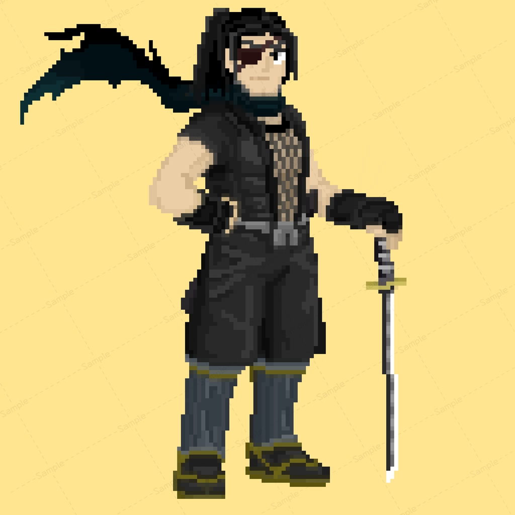 【シノビガミ】公式NPC　柳生三厳立ち絵【ドット絵】