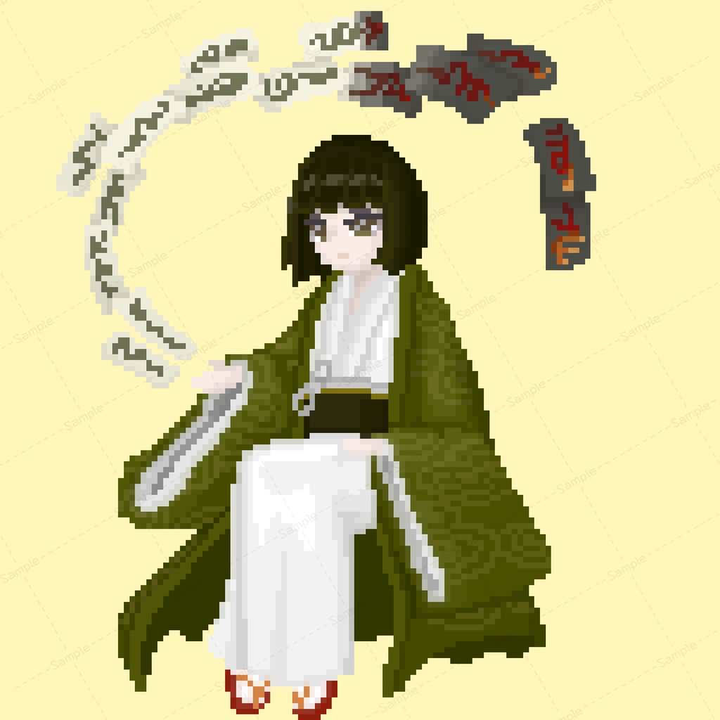 【シノビガミ】公式NPC　比良坂ウブメ立ち絵【ドット絵】